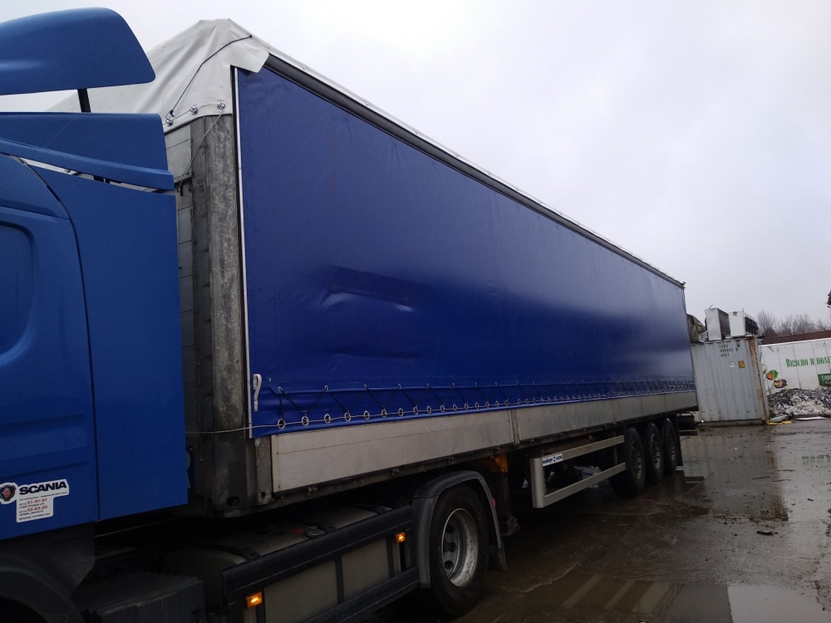 Тент на полуприцеп сдвижной с люверсами